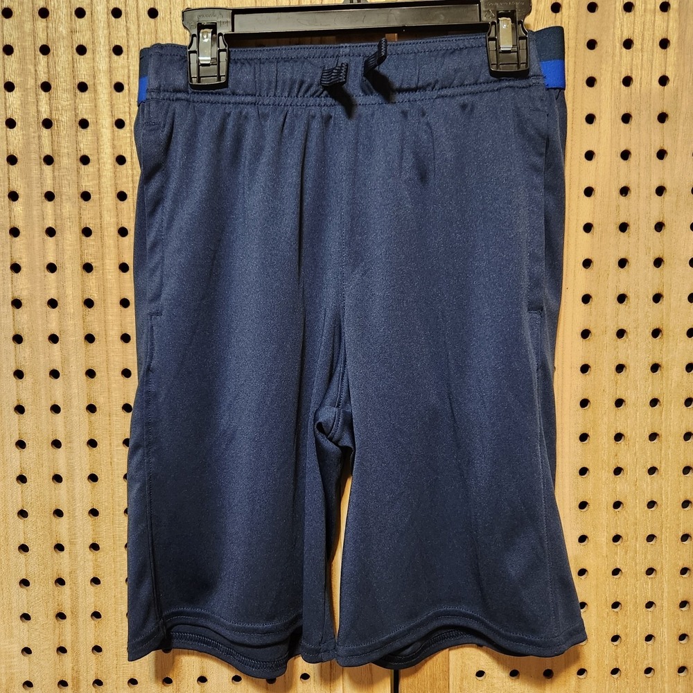 Members‎ Mark Athletic Boys Navy Blue Shorts Pockets Elastic Waist 10 12
